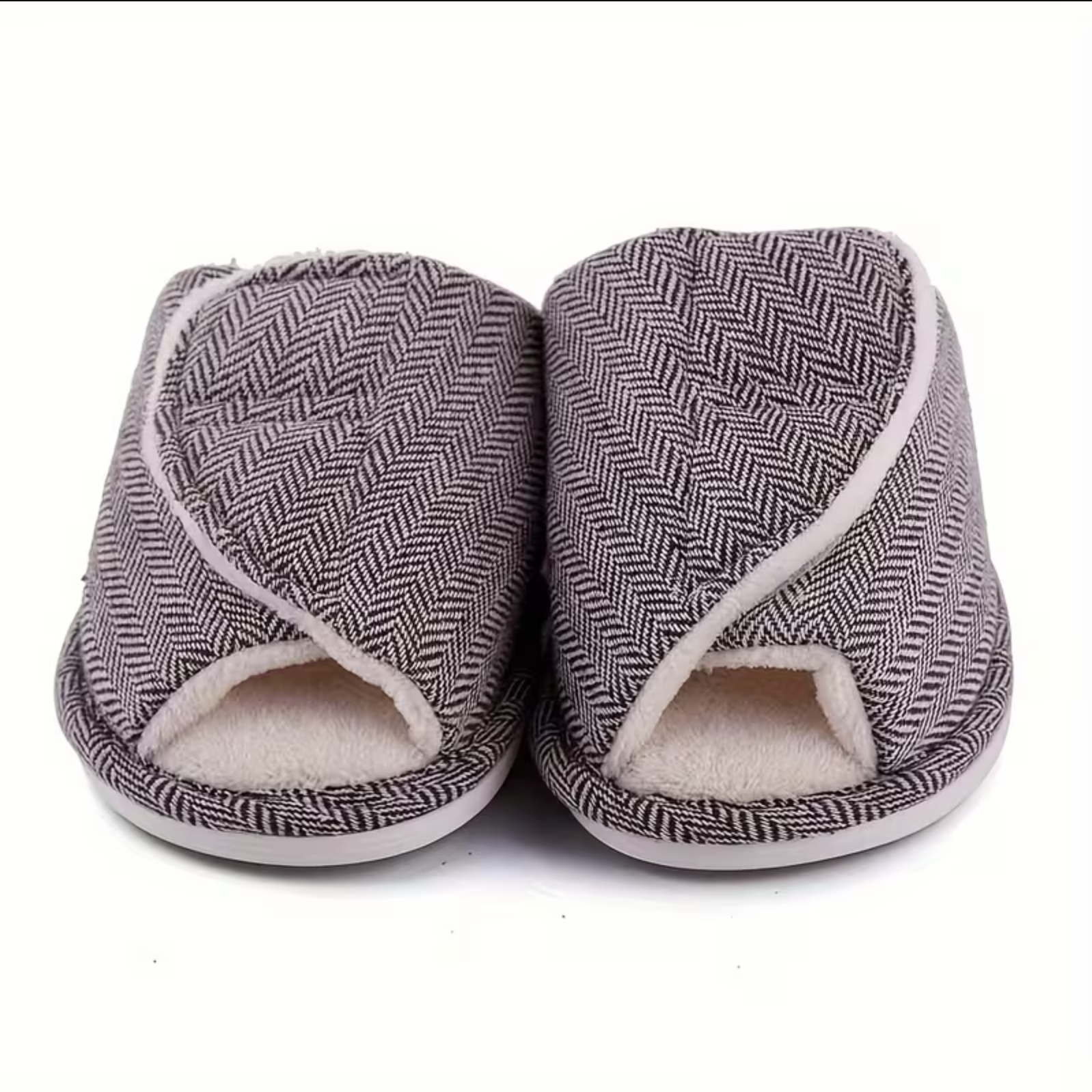 Velosria Herringbone Open-Toe Mule Slipper