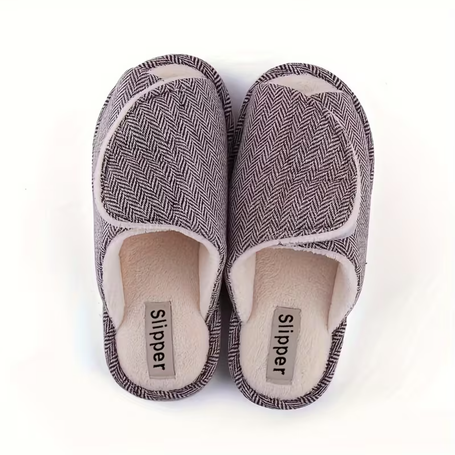 Velosria Herringbone Open-Toe Mule Slipper