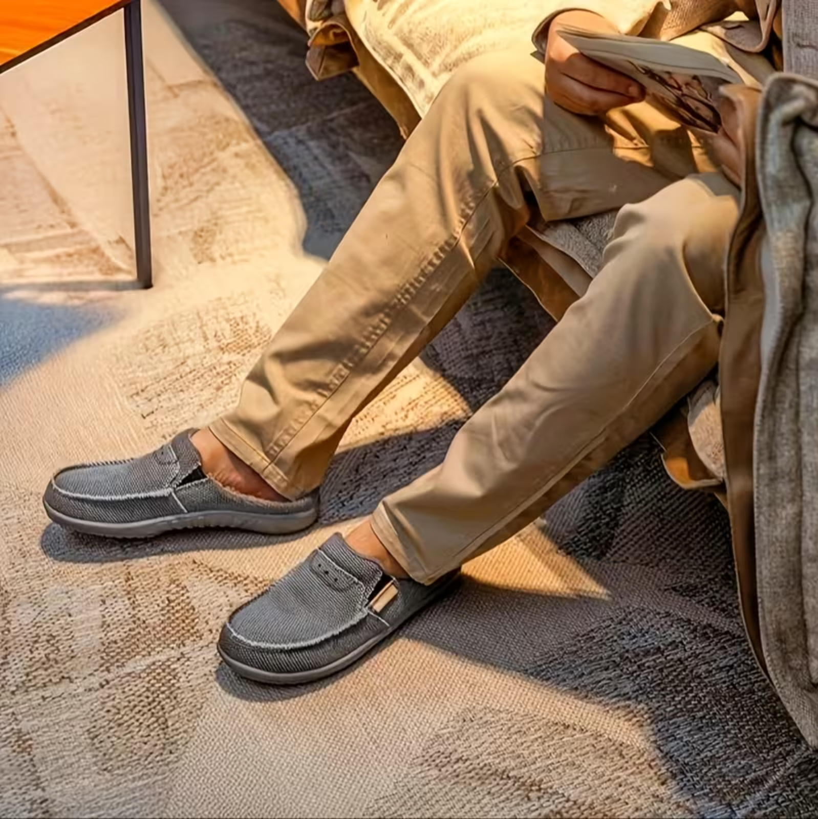Velosria Men's Canvas Mule Slipper